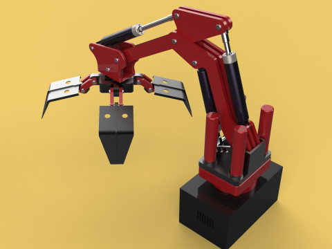 LOAD LIFTING CRANE ATTACHMENT GRABBER CLAW GRAPPLE HOOK JAW TONG 3D मॉडल