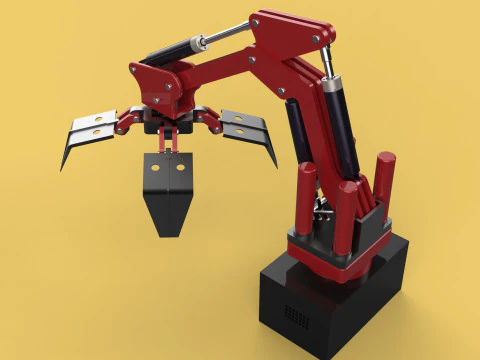 LOAD LIFTING CRANE ATTACHMENT GRABBER CLAW GRAPPLE HOOK JAW TONG 3D Model