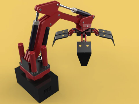LOAD LIFTING CRANE ATTACHMENT GRABBER CLAW GRAPPLE HOOK JAW TONG 3D Model