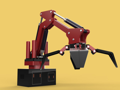 LOAD LIFTING CRANE ATTACHMENT GRABBER CLAW GRAPPLE HOOK JAW TONG 3D मॉडल