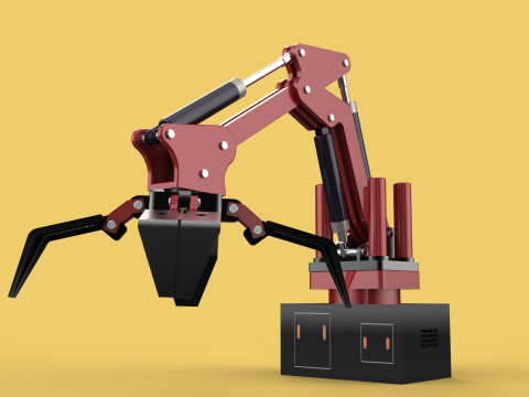 LOAD LIFTING CRANE ATTACHMENT GRABBER CLAW GRAPPLE HOOK JAW TONG 3D मॉडल