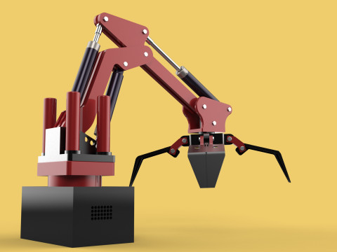 LOAD LIFTING CRANE ATTACHMENT GRABBER CLAW GRAPPLE HOOK JAW TONG 3D मॉडल