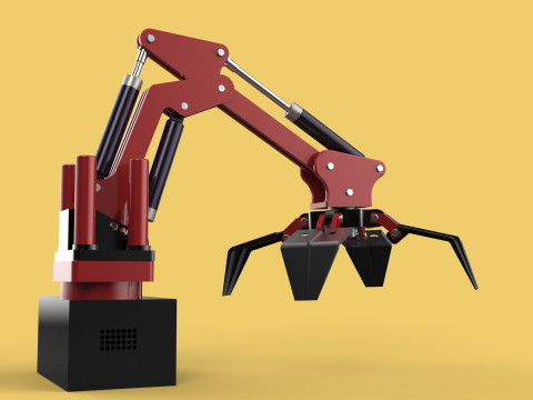 LOAD LIFTING CRANE ATTACHMENT GRABBER CLAW GRAPPLE HOOK JAW TONG 3D मॉडल