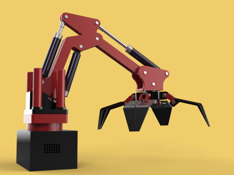 LOAD LIFTING CRANE ATTACHMENT GRABBER CLAW GRAPPLE HOOK JAW TONG 3D Model
