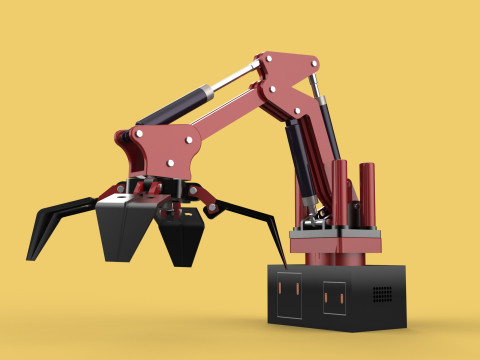 LOAD LIFTING CRANE ATTACHMENT GRABBER CLAW GRAPPLE HOOK JAW TONG 3D मॉडल