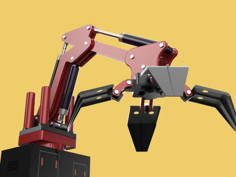 LOAD LIFTING CRANE ATTACHMENT GRABBER CLAW GRAPPLE HOOK JAW TONG 3D Model