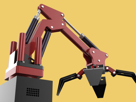 LOAD LIFTING CRANE ATTACHMENT GRABBER CLAW GRAPPLE HOOK JAW TONG 3D मॉडल