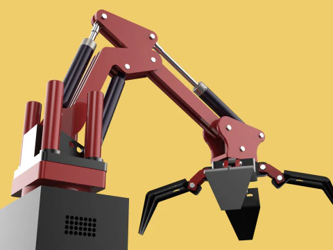 LOAD LIFTING CRANE ATTACHMENT GRABBER CLAW GRAPPLE HOOK JAW TONG 3D Model