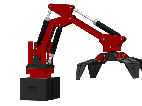 LOAD LIFTING CRANE ATTACHMENT GRABBER CLAW GRAPPLE HOOK JAW TONG 3D Model