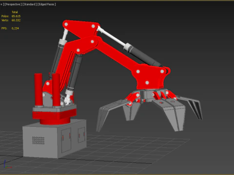 LOAD LIFTING CRANE ATTACHMENT GRABBER CLAW GRAPPLE HOOK JAW TONG 3D Model