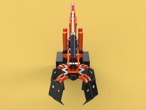 HYDRAULIC PALM OIL FRUIT LOADER GRAB CRANE LIFTING GRABBER JAWS 3D Model