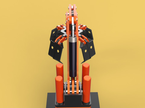HYDRAULIC PALM OIL FRUIT LOADER GRAB CRANE LIFTING GRABBER JAWS 3D Model