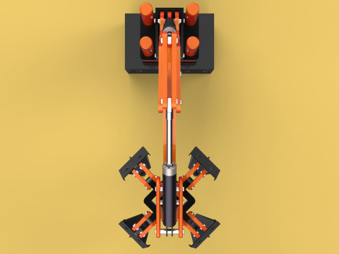 HYDRAULIC PALM OIL FRUIT LOADER GRAB CRANE LIFTING GRABBER JAWS 3D Model