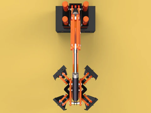 HYDRAULIC PALM OIL FRUIT LOADER GRAB CRANE LIFTING GRABBER JAWS 3D Model