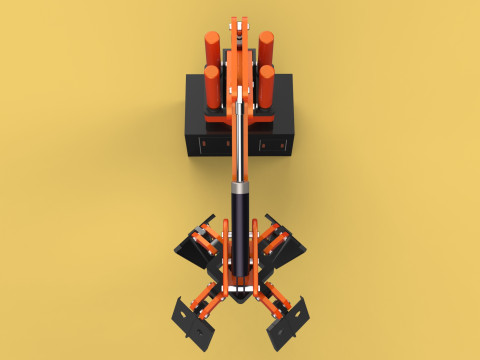 HYDRAULIC PALM OIL FRUIT LOADER GRAB CRANE LIFTING GRABBER JAWS 3D Model