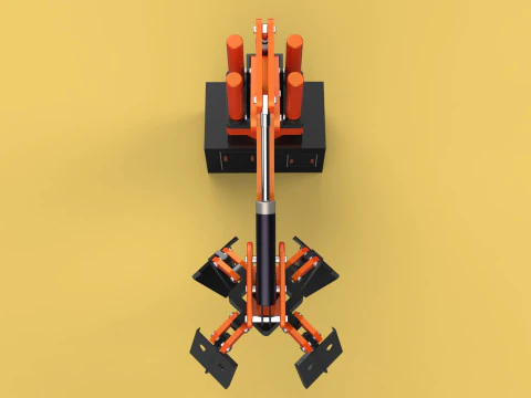 HYDRAULIC PALM OIL FRUIT LOADER GRAB CRANE LIFTING GRABBER JAWS 3D Model