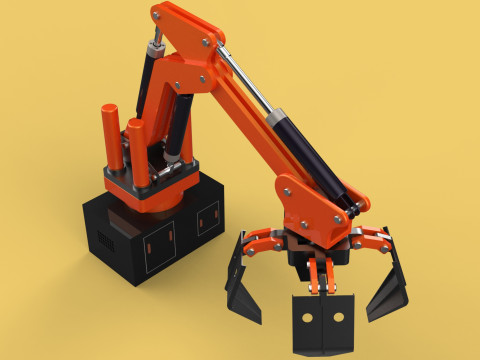 HYDRAULIC PALM OIL FRUIT LOADER GRAB CRANE LIFTING GRABBER JAWS 3D Model