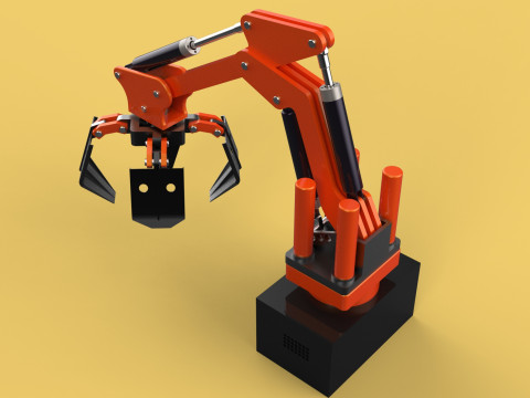 HYDRAULIC PALM OIL FRUIT LOADER GRAB CRANE LIFTING GRABBER JAWS 3D Model