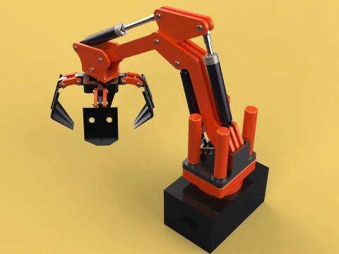 HYDRAULIC PALM OIL FRUIT LOADER GRAB CRANE LIFTING GRABBER JAWS 3D Model