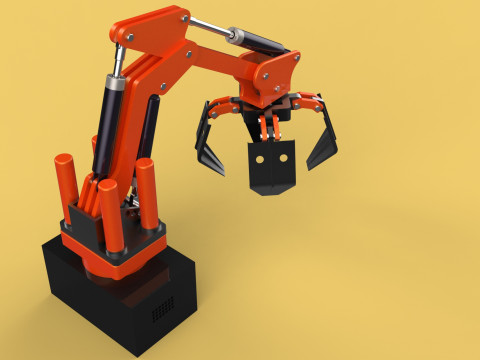 HYDRAULIC PALM OIL FRUIT LOADER GRAB CRANE LIFTING GRABBER JAWS 3D Model