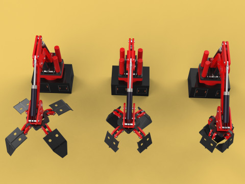 ARM LOADER LIFTING CRANE GRABBER GRAPPLE HOOK JAW TONG HOOK AUTO 3D Model