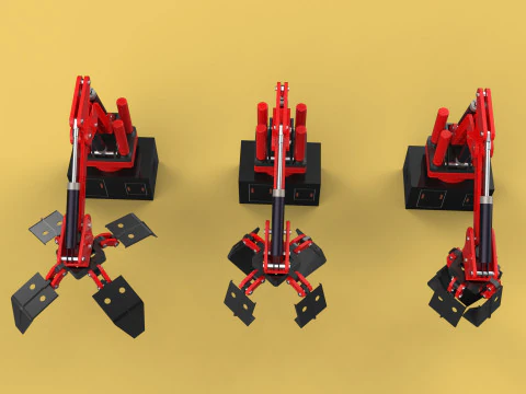 ARM LOADER LIFTING CRANE GRABBER GRAPPLE HOOK JAW TONG HOOK AUTO 3D Model