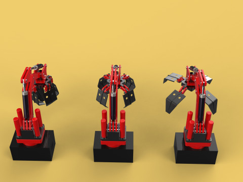 ARM LOADER LIFTING CRANE GRABBER GRAPPLE HOOK JAW TONG HOOK AUTO 3D Model