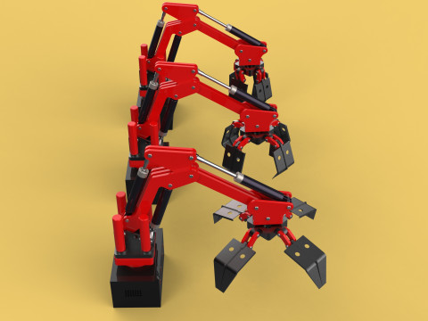 ARM LOADER LIFTING CRANE GRABBER GRAPPLE HOOK JAW TONG HOOK AUTO 3D Model
