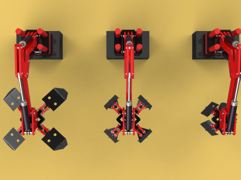 ARM LOADER LIFTING CRANE GRABBER GRAPPLE HOOK JAW TONG HOOK AUTO 3D Model
