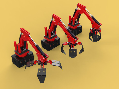 ARM LOADER LIFTING CRANE GRABBER GRAPPLE HOOK JAW TONG HOOK AUTO 3D Model