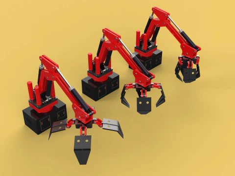 ARM LOADER LIFTING CRANE GRABBER GRAPPLE HOOK JAW TONG HOOK AUTO 3D Model