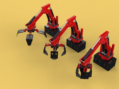 ARM LOADER LIFTING CRANE GRABBER GRAPPLE HOOK JAW TONG HOOK AUTO 3D Model