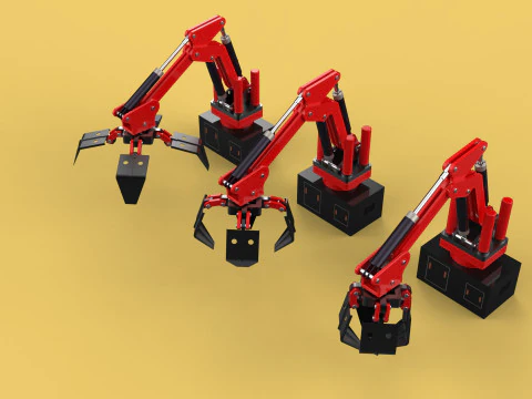 ARM LOADER LIFTING CRANE GRABBER GRAPPLE HOOK JAW TONG HOOK AUTO 3D Model