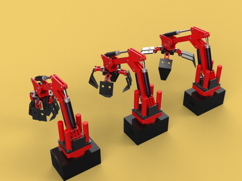 ARM LOADER LIFTING CRANE GRABBER GRAPPLE HOOK JAW TONG HOOK AUTO 3D Model