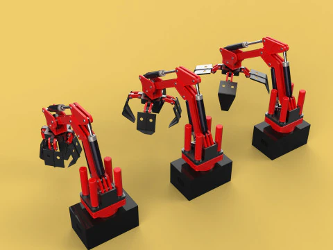 ARM LOADER LIFTING CRANE GRABBER GRAPPLE HOOK JAW TONG HOOK AUTO 3D Model