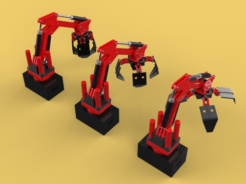 ARM LOADER LIFTING CRANE GRABBER GRAPPLE HOOK JAW TONG HOOK AUTO 3D Model