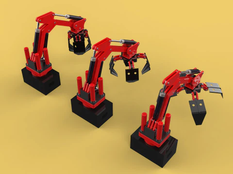 ARM LOADER LIFTING CRANE GRABBER GRAPPLE HOOK JAW TONG HOOK AUTO 3D Model