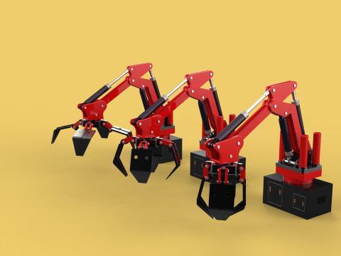 ARM LOADER LIFTING CRANE GRABBER GRAPPLE HOOK JAW TONG HOOK AUTO 3D Model