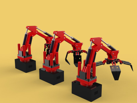 ARM LOADER LIFTING CRANE GRABBER GRAPPLE HOOK JAW TONG HOOK AUTO 3D Model