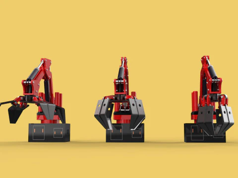 ARM LOADER LIFTING CRANE GRABBER GRAPPLE HOOK JAW TONG HOOK AUTO 3D Model