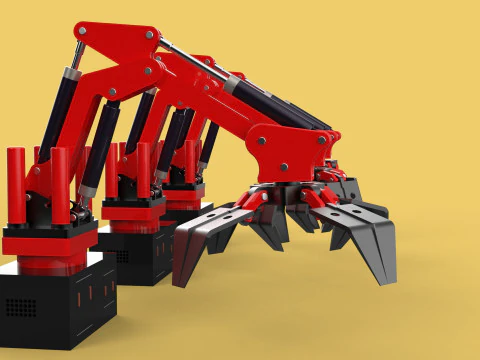 ARM LOADER LIFTING CRANE GRABBER GRAPPLE HOOK JAW TONG HOOK AUTO 3D Model
