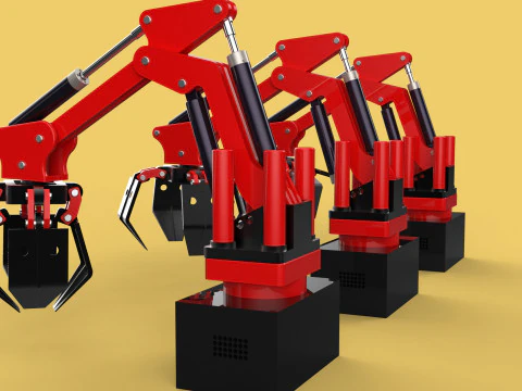 ARM LOADER LIFTING CRANE GRABBER GRAPPLE HOOK JAW TONG HOOK AUTO 3D Model