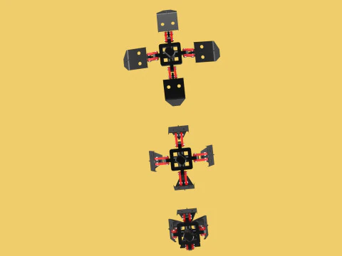 CRANE ATTACHMENT ARM GRABBER GRAPPLE HOOK JAW TONG CRAWLER HOOK 3D Model