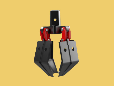 CRANE ATTACHMENT ARM GRABBER GRAPPLE HOOK JAW TONG CRAWLER HOOK 3D Model