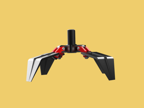CRANE ATTACHMENT ARM GRABBER GRAPPLE HOOK JAW TONG CRAWLER HOOK 3D Model