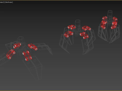 CRANE ATTACHMENT ARM GRABBER GRAPPLE HOOK JAW TONG CRAWLER HOOK 3D Model