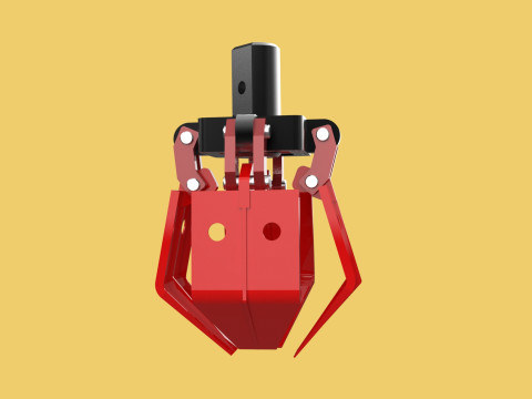 PALM OIL FRUIT CRANE ATTACHMENT ARM LOADER LIFTING GRABBER JAWS 3D 모델