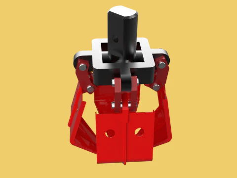 PALM OIL FRUIT CRANE ATTACHMENT ARM LOADER LIFTING GRABBER JAWS 3D Model