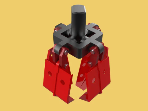 PALM OIL FRUIT CRANE ATTACHMENT ARM LOADER LIFTING GRABBER JAWS 3D Model