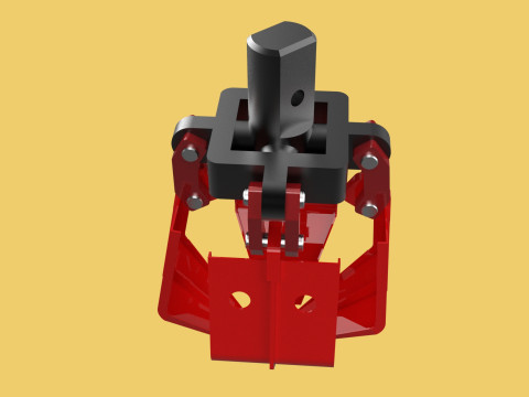 PALM OIL FRUIT CRANE ATTACHMENT ARM LOADER LIFTING GRABBER JAWS 3D 모델